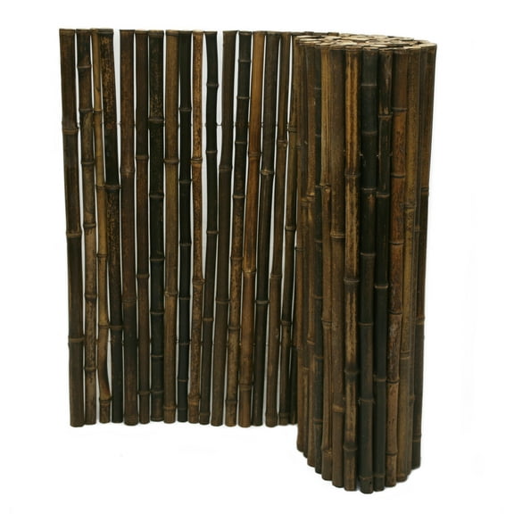 Backyard X-Scapes Bamboo Fence Panel, Natural Black, 4' H x 8' L