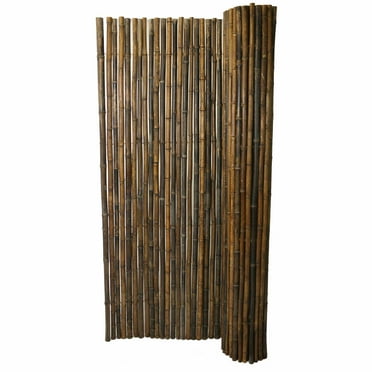 Backyard X-Scapes Bamboo Fence Panel, Natural Black,  6' H x 8' L