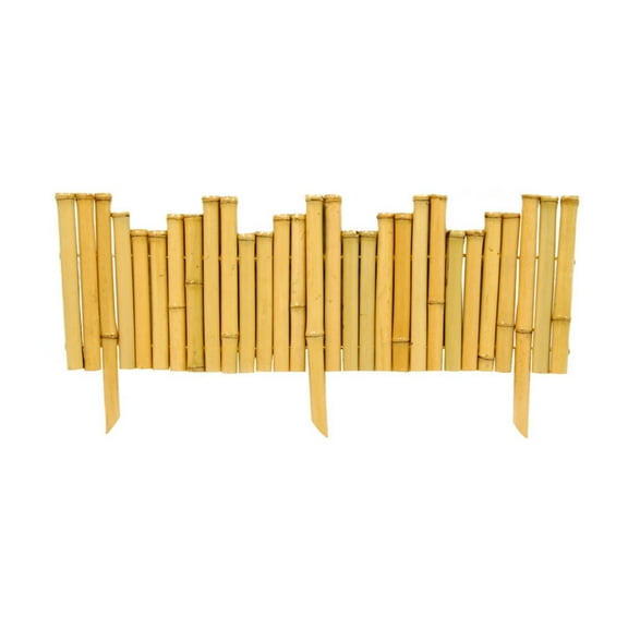Backyard X-Scapes Natural Bamboo Border Edging for Garden Landscaping 23" L x 8" H (5-Pack)