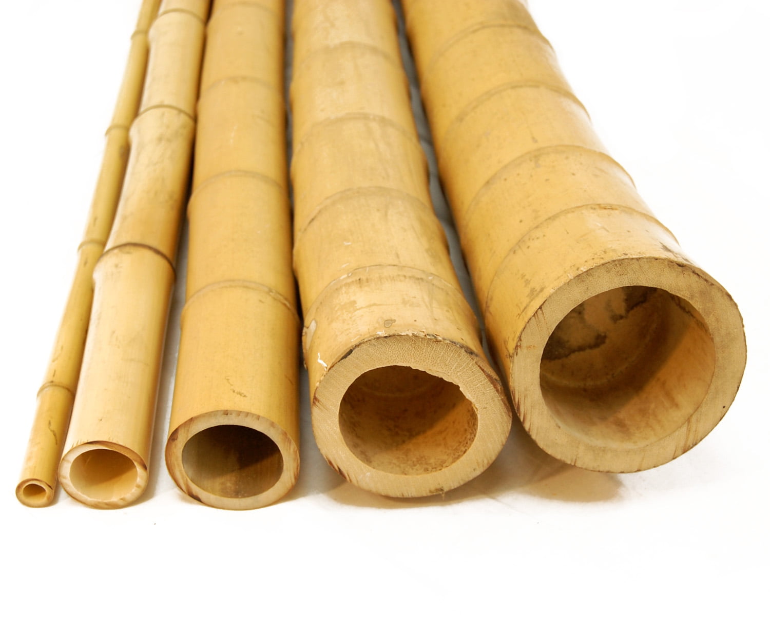 1 - 1-1/2 X 12' Natural Bamboo Poles, Natural Bamboo Sticks