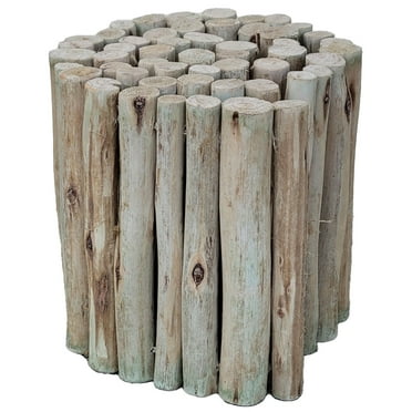 Backyard X-Scapes Natural Eucalyptus Garden Landscape Edging Border Flower Bed Fencing Flexible Wood Decorative Garden Border 72 in L x 12 in H x 1.25 in D