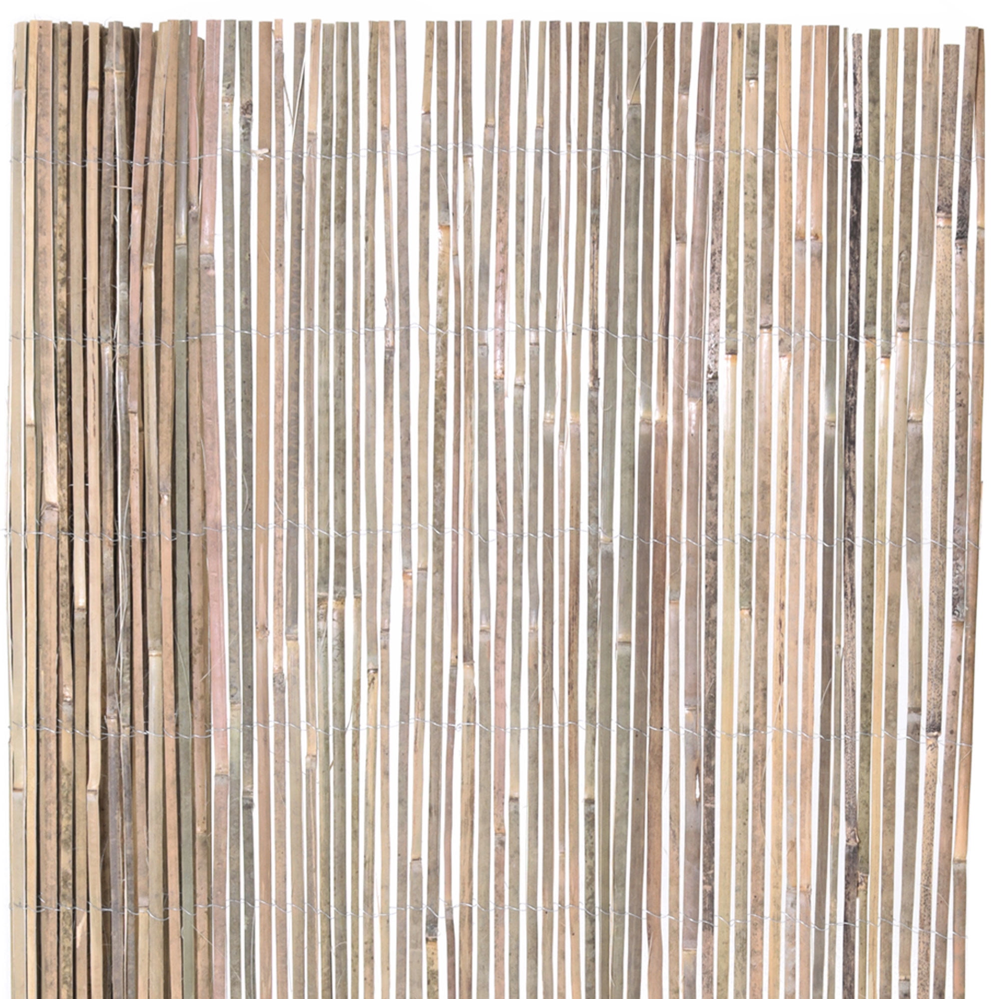 Backyard X-Scapes Natural Raw Split Bamboo Roll Garden Panels