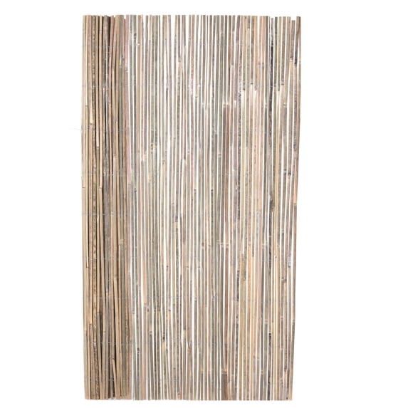 Backyard X-Scapes Natural Raw Split Bamboo Slat Fence 6 ft H x 6 ft L
