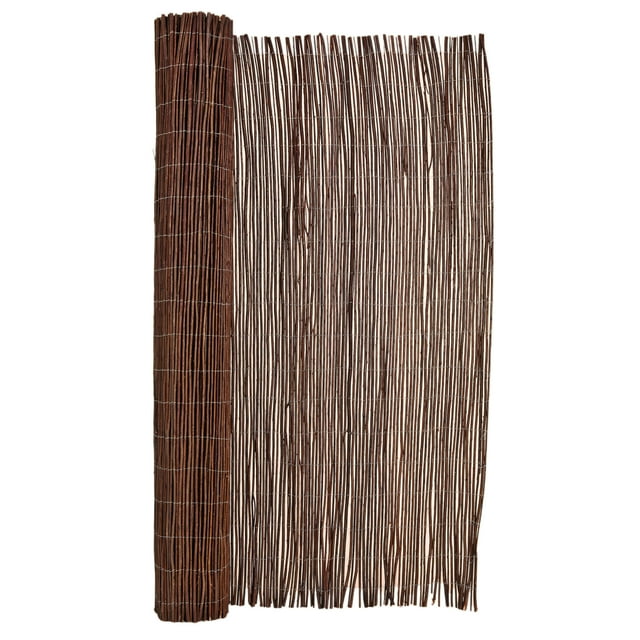 Backyard X-Scapes Natural Willow Rolled Panel Fence Decorative Fencing Natural 6' H L x 8' L