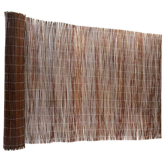 Backyard X-Scapes Natural Willow Rolled Panel Fence Decorative Fencing Natural 6' H x 16' L