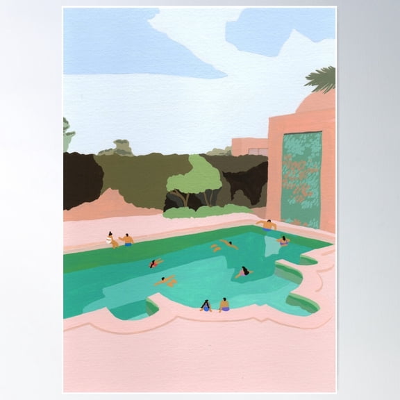 Backyard dip Poster, 8x12 UNFRAMED