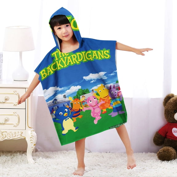 Backyardigans Hooded Poncho Towels, Soft & Absorbent Microfiber Beach Towel, Swimming Pool Changing Robe Bathrobe Bath Towel