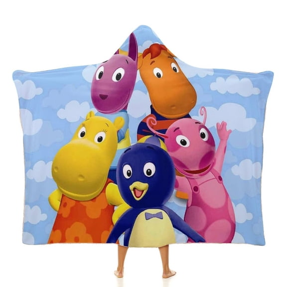 Backyardigans Wearable Blankets Hooded Soft Hoodie Blanket Winter Warm Throw Blankets Cape 50"x60"