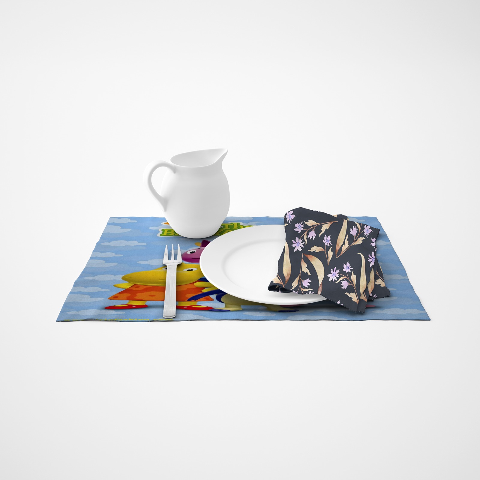 The Backyardigans linen placemat has an iconic print and is made from ...