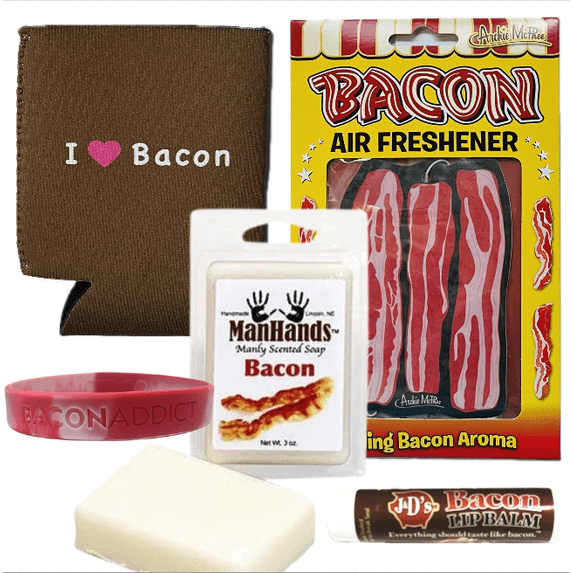 Bacon Addicts Survival Kit Gift Pack (5pc Set) - Bacon Soap, Air ...
