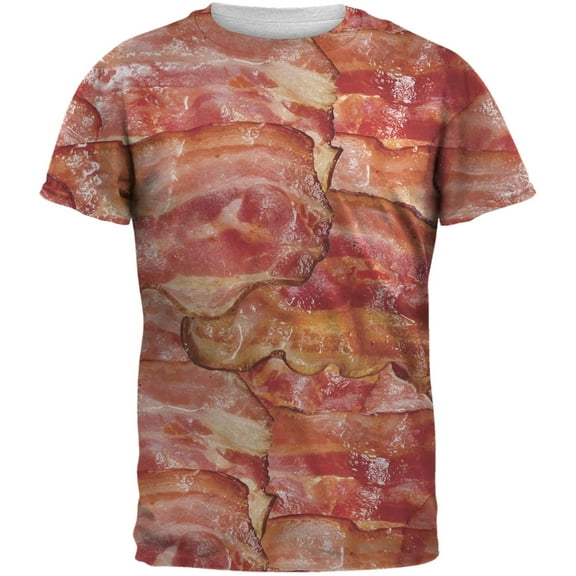 Bacon All Over Adult T-Shirt - X-Large