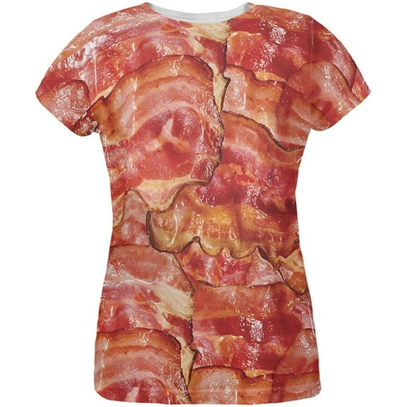Bacon All Over Womens T-Shirt - Large