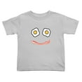 thumbnail image 1 of Bacon And Egg Smiley Face Cute Toddler T-Shirts for Boys Girls (Gray, Youth XL), 1 of 5