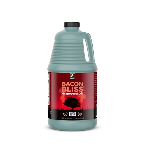 Bacon Bliss Grapeseed Oil 64 OZ (High Smoke Point, Gluten-Free, Non-GMO, Plant-Based)