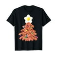 thumbnail image 1 of Bacon Christmas Tree Egg Top Shirt | Funny Pork Lover Gift T-Shirt Black Tee, 1 of 5