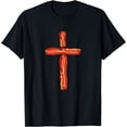 thumbnail image 1 of Bacon Cross, Christian Humor, Funny Holy Foodie Art T-Shirt, 1 of 4