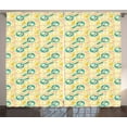 thumbnail image 1 of Ambesonne Bacon Curtains 2 Panel Set, Breakfast Egg and Bacon, 108" x 108", Multicolor, 1 of 3