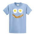 thumbnail image 1 of Bacon & Eggs Smiley Face Short Sleeve T-shirt-Lightblue-XL, 1 of 1