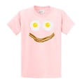 thumbnail image 1 of Bacon & Eggs Smiley Face Short Sleeve T-shirt-Lightpink-4Xl, 1 of 6