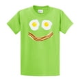 thumbnail image 1 of Bacon & Eggs Smiley Face Short Sleeve T-shirt-Lime-Large, 1 of 6