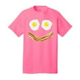 thumbnail image 1 of Bacon & Eggs Smiley Face Short Sleeve T-shirt-Neonpk-XXL, 1 of 1