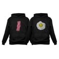 thumbnail image 1 of Bacon & Eggs Valentine's Day Gift for Him & Her Funny Matching Couples Hoodies Bacon Black Medium / Eggs Black Medium, 1 of 5