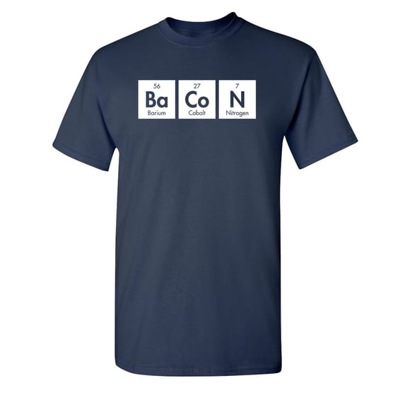 Bacon Elements Sarcastic Humor Graphic Novelty Funny Tall T Shirt