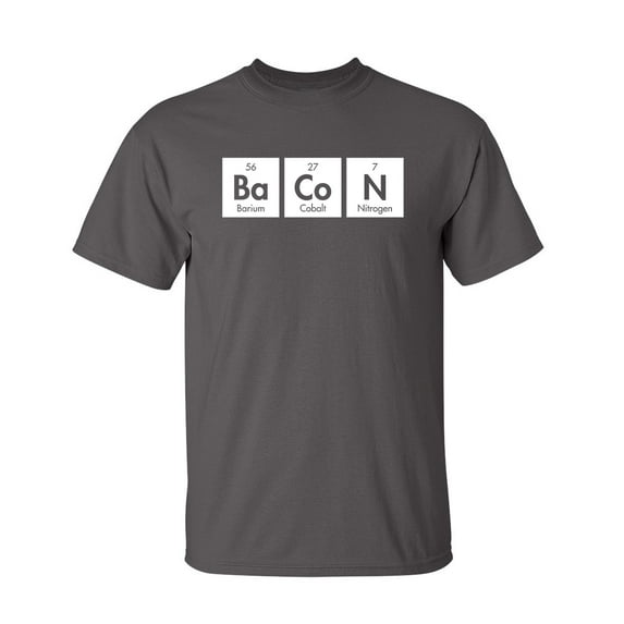Bacon Elements Sarcastic Humor Graphic Novelty Funny Tall T Shirt