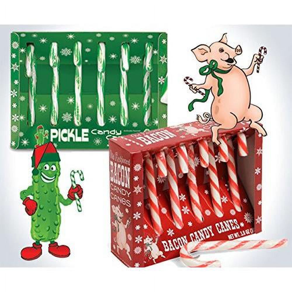 Bacon Flavored Candy Cane Gift Set 2Pk (Brightandbold)