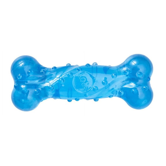 Bacon Flavored Scented Dog Toys Tough Blue Squeakers Choose Ball Bone or Tripod (Bone 5")
