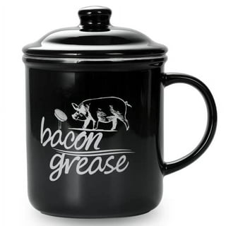 Zulay Kitchen Bacon Grease Container With Strainer and Lid