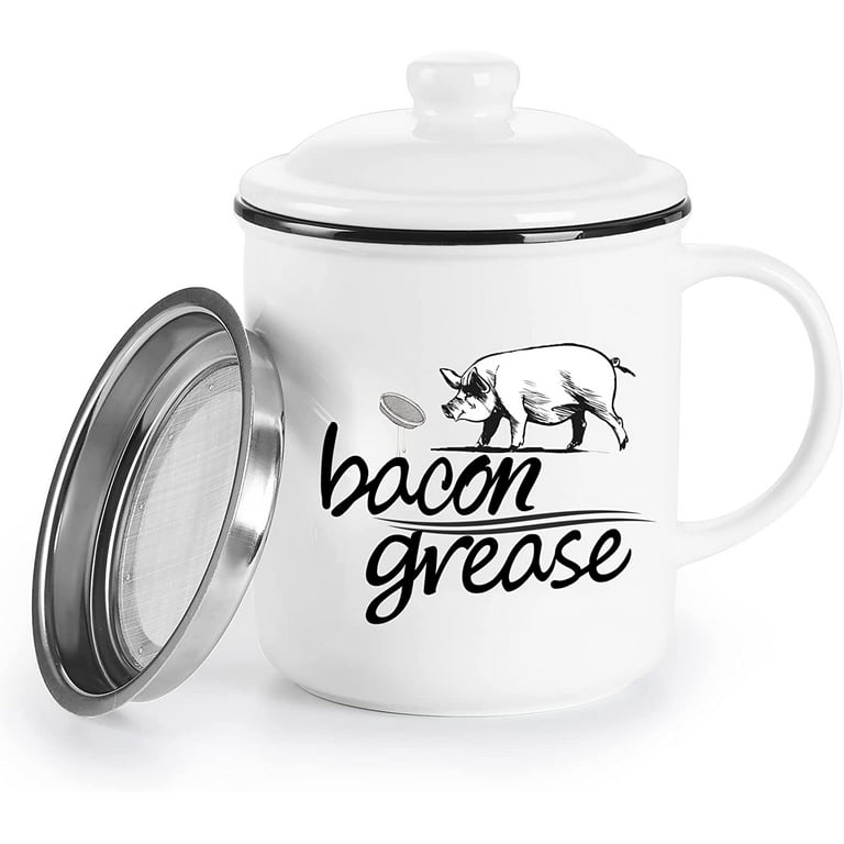  Bacon Grease Container, 1.4L Bacon Grease Saver with