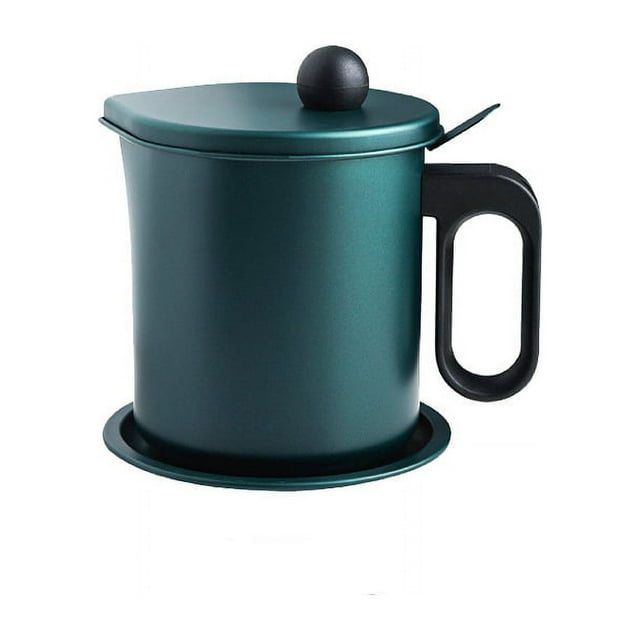 Bacon Grease Container with Strainer, 1.5L Used Cooking Oil Container