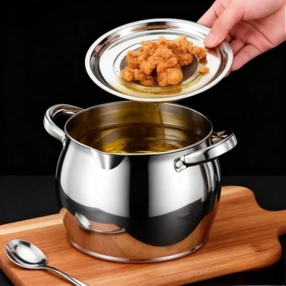 Bacon Grease Container with Strainer ,2L Stainless Steel Storage Can for Cooking Oil,Kitchen