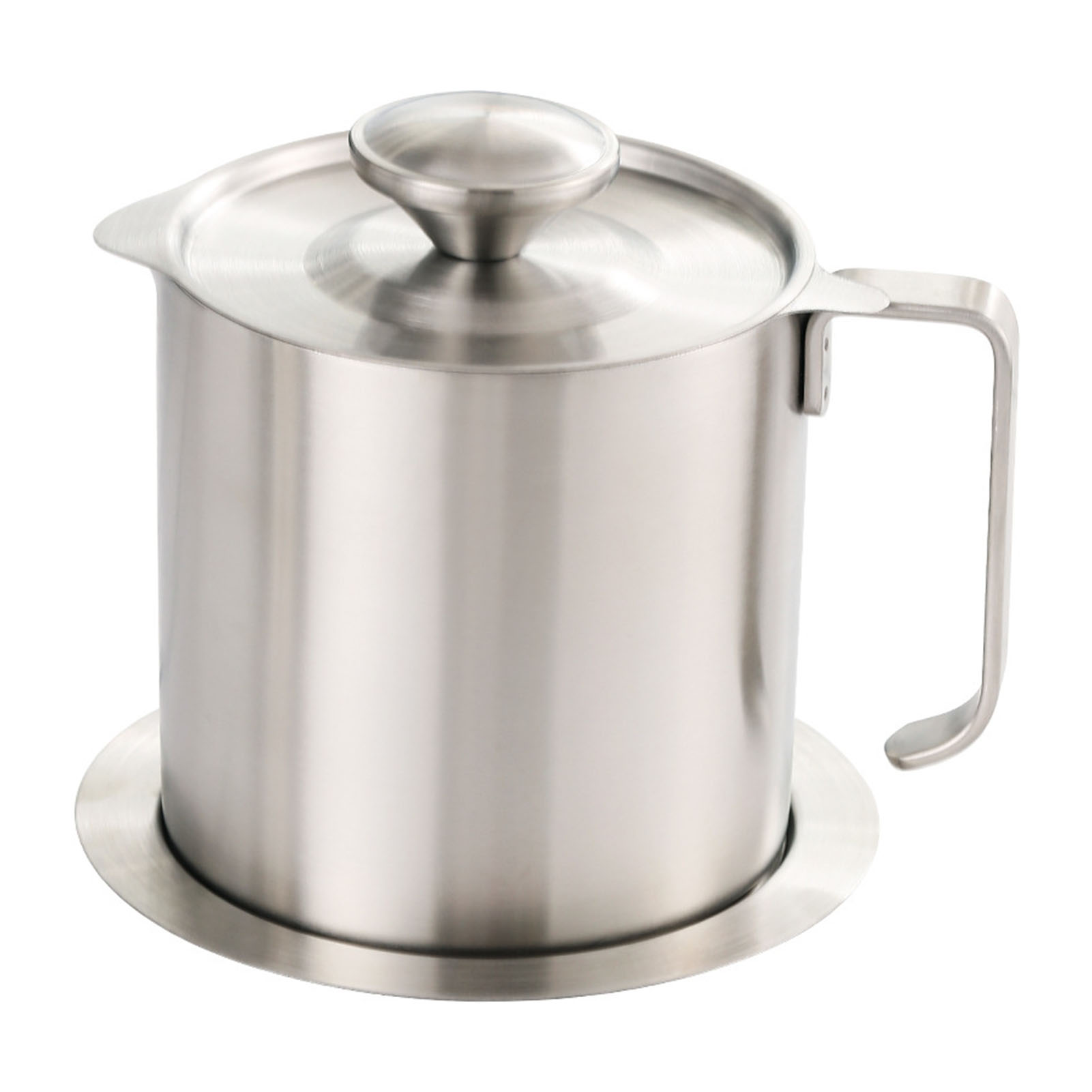 Bacon Grease Container with Strainer 304 Stainless Steel 1.8L Food Oil ...