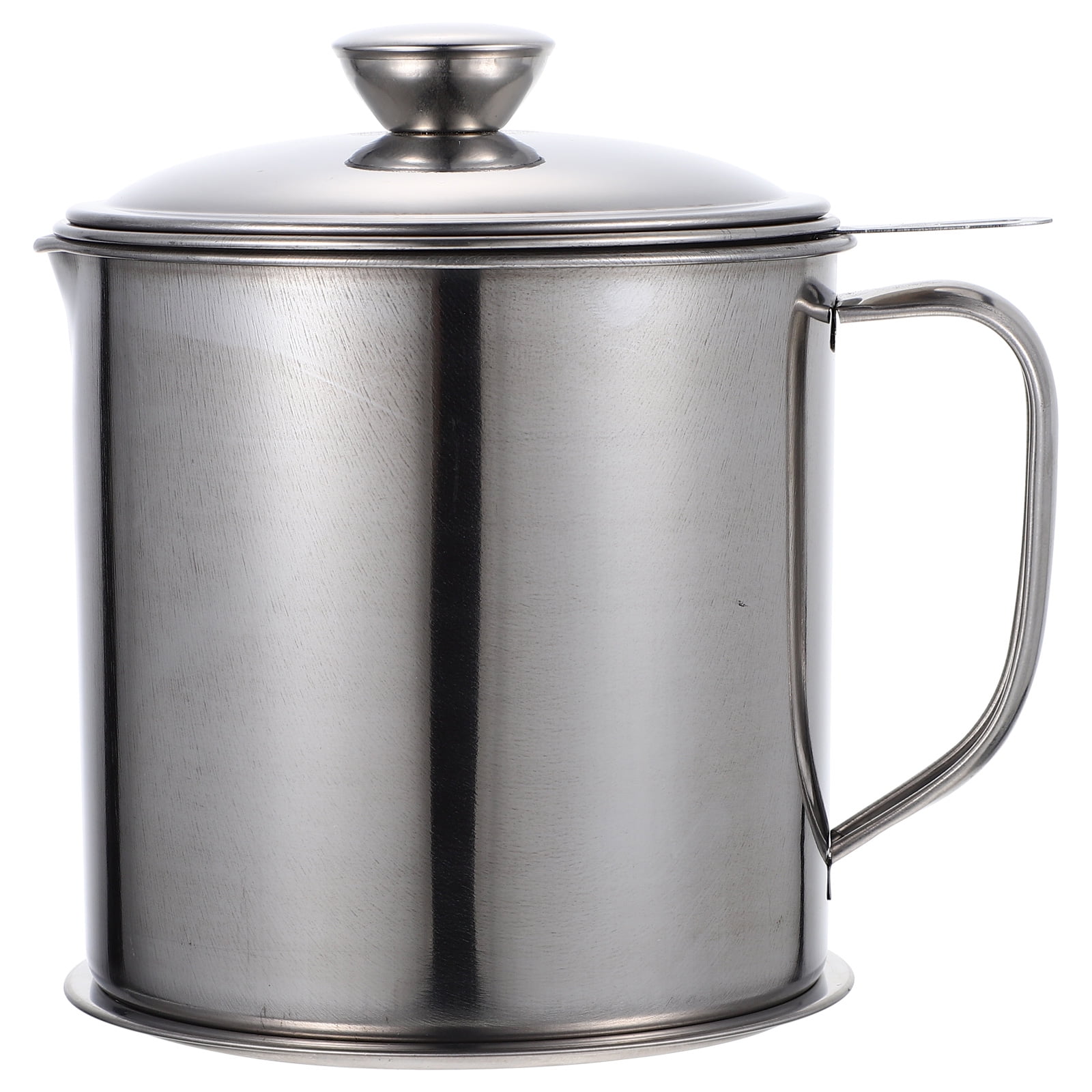 Bacon Grease Container with Strainer Stainless Steel Oil Pot Household