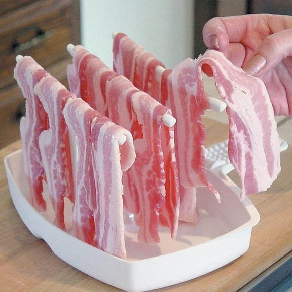 Bacon Grill Rack, Specialized Cooking Rack for Bacon, Food Holding Frame for Barbecue and Oven Use, Practical Kitchen Cooking Accessory for Bacon Roasting Preparation