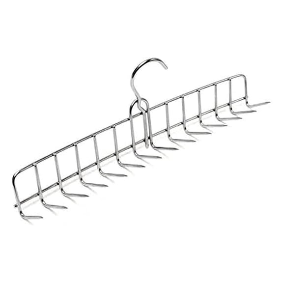 Bacon Hanger 14-Prong Meat SUS304 Stainless Steel, Heavy Duty Butchers Hook Accessories for Meat , Processing, Drying, Grilling, BBQ, 14.5 W x 5.8 H