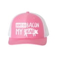 thumbnail image 1 of Bacon Hat, Don't Go Bacon My Heart, Bacon Lover, Bacon Apparel, Gift For Bacon Lover, Trucker Hat, Adjustable, 10 Colors, White Text, Hot Pink/White, 1 of 1