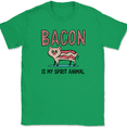 thumbnail image 1 of Bacon Is My Spirit Animal T-Shirt Funny Meat BBQ Grilling HP Wizard Humor Tee - Green, 4XL, 1 of 1