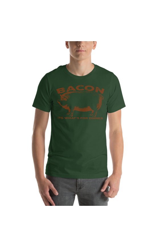 Bacon, Its What's For Dinner Unisex t-shirt (Forest, S)