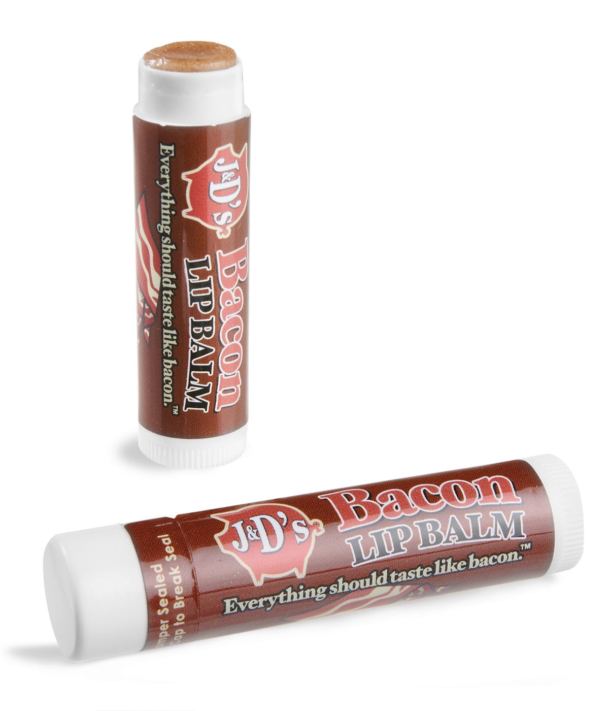 Bacon Lip Balm Twistup stick of baconflavored balm.