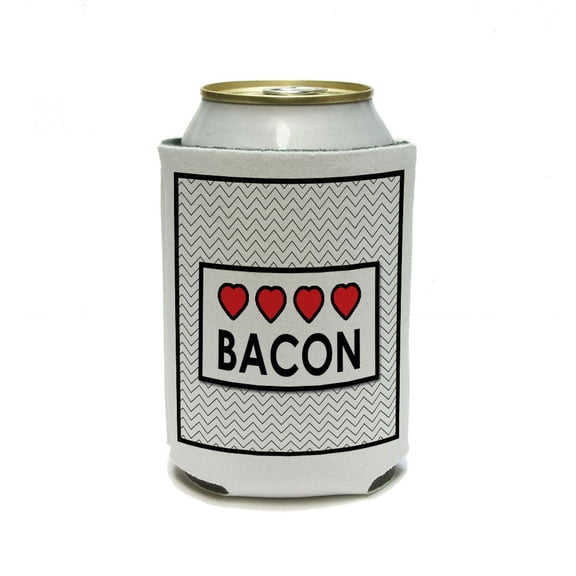 Bacon Love Can Cooler Drink Insulator Beverage Insulated Holder