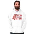 thumbnail image 1 of Bacon Makes Everything Better Foodie Hoodie Sweatshirt Women Men Brisco Brands M, 1 of 6