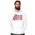 thumbnail image 1 of Bacon Makes Everything Better Foodie Unisex Plus Fleece Graphic Hoodie Brisco Brands 2X, 1 of 5