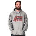 thumbnail image 1 of Bacon Makes Everything Better Foodie Unisex Plus Fleece Graphic Hoodie Brisco Brands 2X, 1 of 5