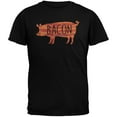 thumbnail image 1 of Bacon Pig Silhouette Black Youth T-Shirt - Youth Large, 1 of 1