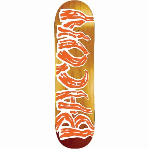 Bacon Skateboards Logo Assorted Stains / Orange Skateboard Deck - 8.25" x 31.75" (Deck Only)