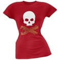 thumbnail image 1 of Bacon Skull And Crossbones Red Soft Juniors T-Shirt - X-Large, 1 of 1