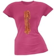 thumbnail image 1 of Bacon Strip Pink Soft Juniors T-Shirt - Small, 1 of 1